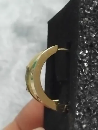 Pendientes aro dorados con circonitas