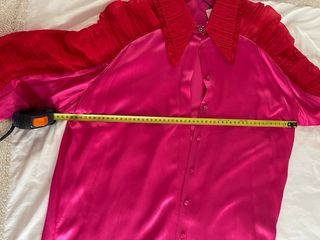 Blusa seda Uterqüe rosa y roja