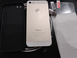 iPhone 5S Blanco/Dorado con Cable USB