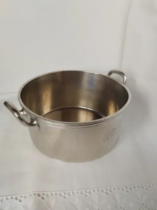 Olla servicio plateada Jourdan antigua francesa