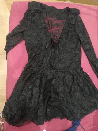 Vestido SHEIN BAE encaje negro L