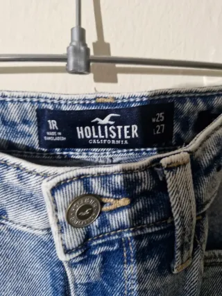 Jeans Hollister Azules Rotos Talla 25