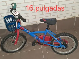 Bicicleta Infantil 16  Azul y Roja