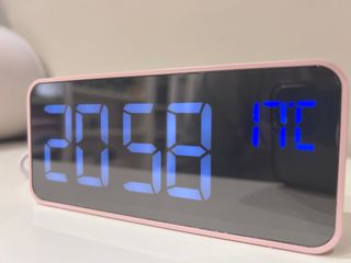 Reloj Despertador Digital LED HOMVILLA Rosa