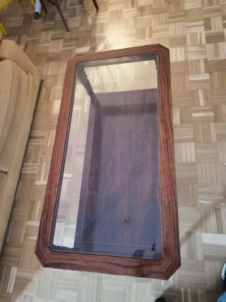 Mesa de centro madera y cristal