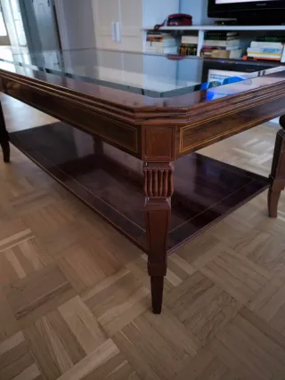 Mesa de centro madera y cristal