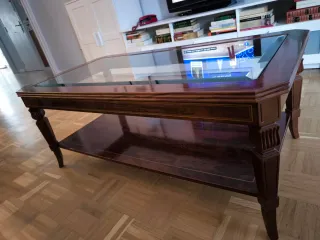 Mesa de centro madera y cristal