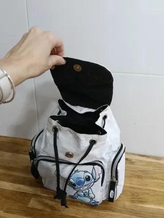 Mochila Stitch Gris y Azul
