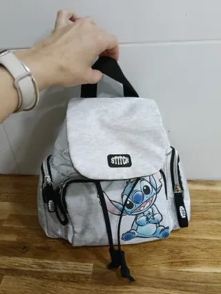 Mochila Stitch Gris y Azul