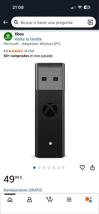 Adaptador Inalámbrico Xbox Wireless V2 Original