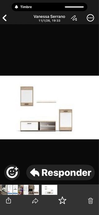 Mueble TV y 2 estanterías colgantes