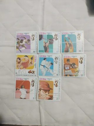 Francobolli Cubani Giochi Olimpici Mosca 80