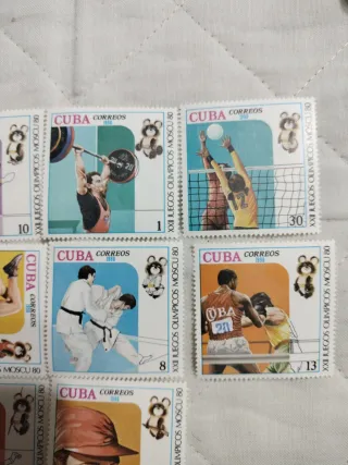 Francobolli Cubani Giochi Olimpici Mosca 80
