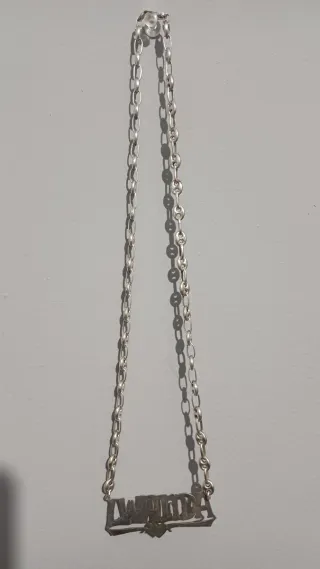 Cadena de plata con nombre LWADD