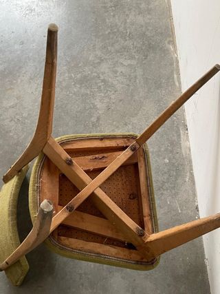 Silla Vintage Madera y Tela