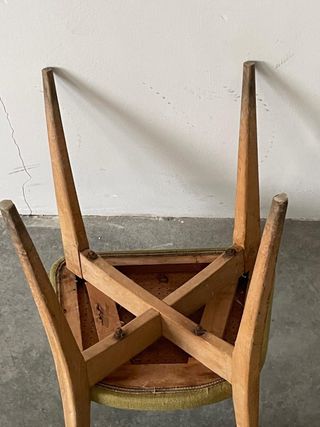 Silla Vintage Madera y Tela