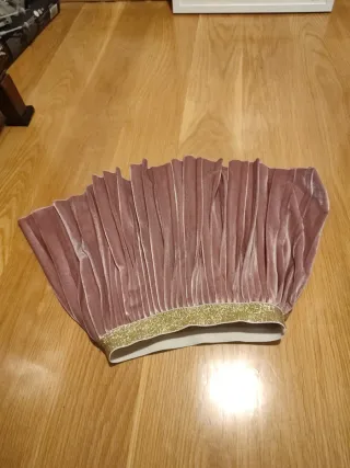 Falda niña terciopelo rosa palo T4