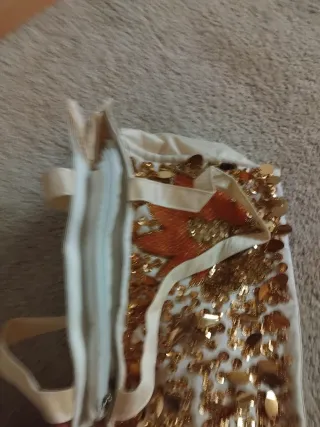 Bolso Pelletteria Moda Dorado y Naranja