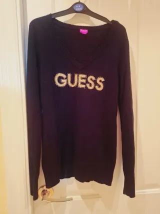 Jersey Guess negro con pedrería