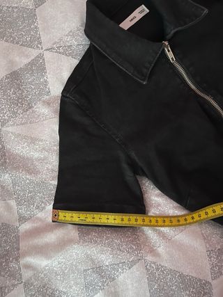 Mono vaquero Mango negro cremallera