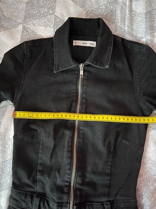 Mono vaquero Mango negro cremallera