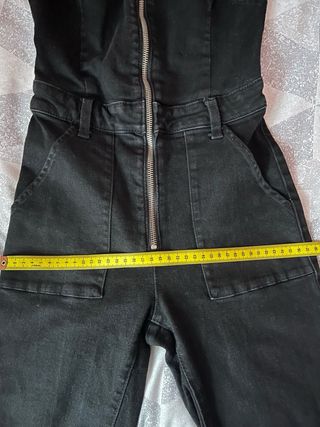 Mono vaquero Mango negro cremallera