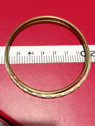 Lote 2 pulseras vintage nácar y latón