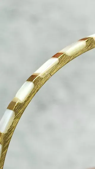 Lote 2 pulseras vintage nácar y latón