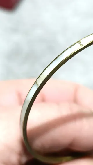 Lote 2 pulseras vintage nácar y latón