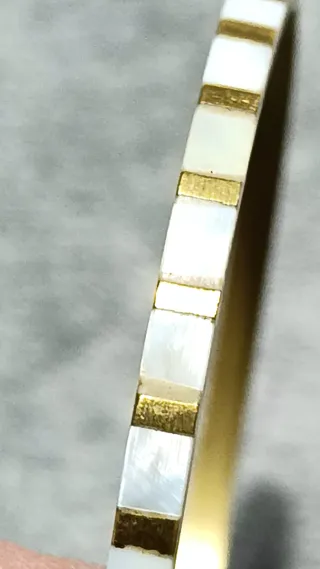 Lote 2 pulseras vintage nácar y latón