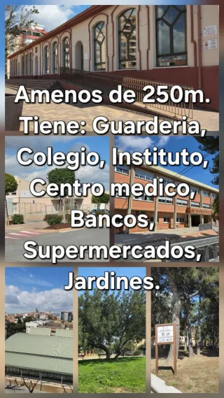 3 habitaciones, 2 baños, soleado