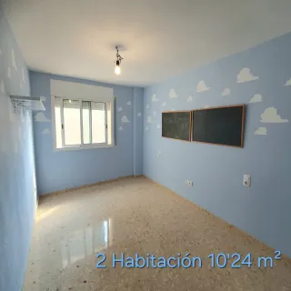3 habitaciones, 2 baños, soleado