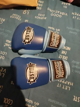 Guantes de Boxeo Custom Fighter Azules 14oz