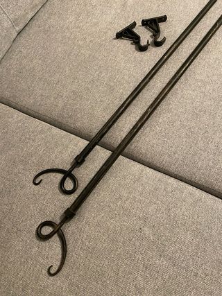 2 Barras Cortina Forja Negra y Dorada