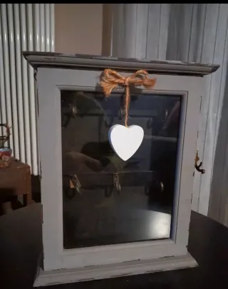 Portachiavi shabby chic con cuore