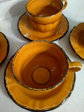 Set 4 Tazze Pagnossin Ceramica Giallo