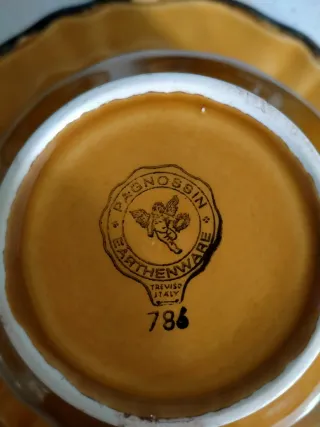 Set 4 Tazze Pagnossin Ceramica Giallo