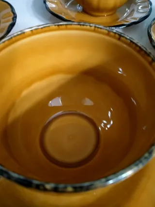 Set 4 Tazze Pagnossin Ceramica Giallo