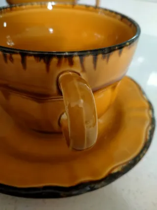 Set 4 Tazze Pagnossin Ceramica Giallo