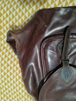 Zurrón de cuero para caza