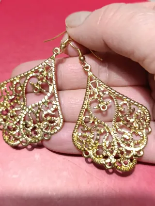 Pendientes Filigrana Baño Oro