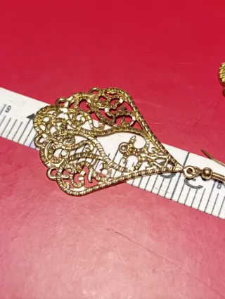 Pendientes Filigrana Baño Oro