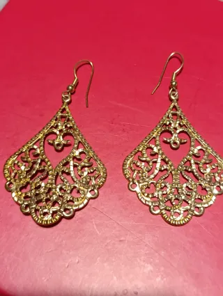 Pendientes Filigrana Baño Oro