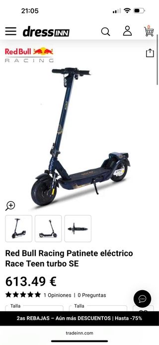 Patinete Red Bull Racing 1000w