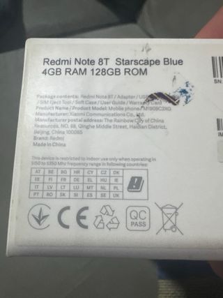 Xiaomi Redmi Note 8T 128GB Azul
