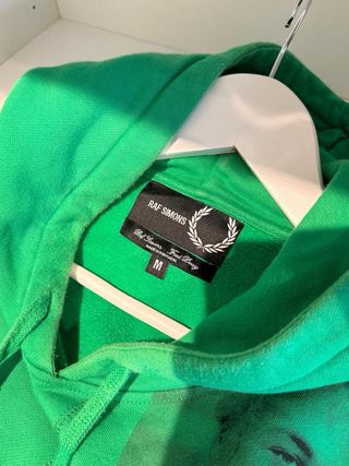 Sudadera Raf Simons Verde con Estampado