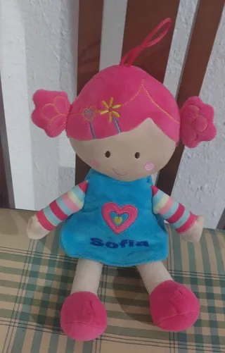 Muñeca de trapo con nombre Sofia