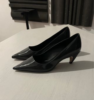 Zapatos de Tacón Negros Mango Sin Usados Talla 37