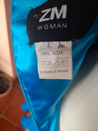 Vestido azul fiesta pedrería