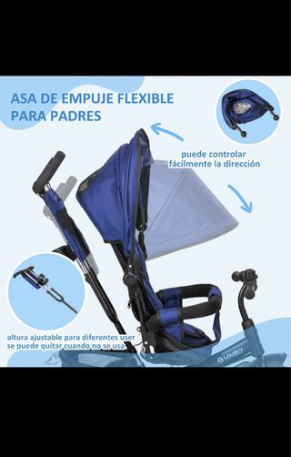 Triciclo infantil azul